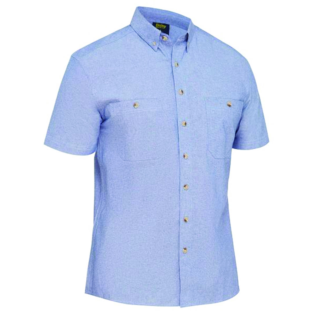 Bisley Men’s Short Sleeve Chambray Shirt – Lka Workwear